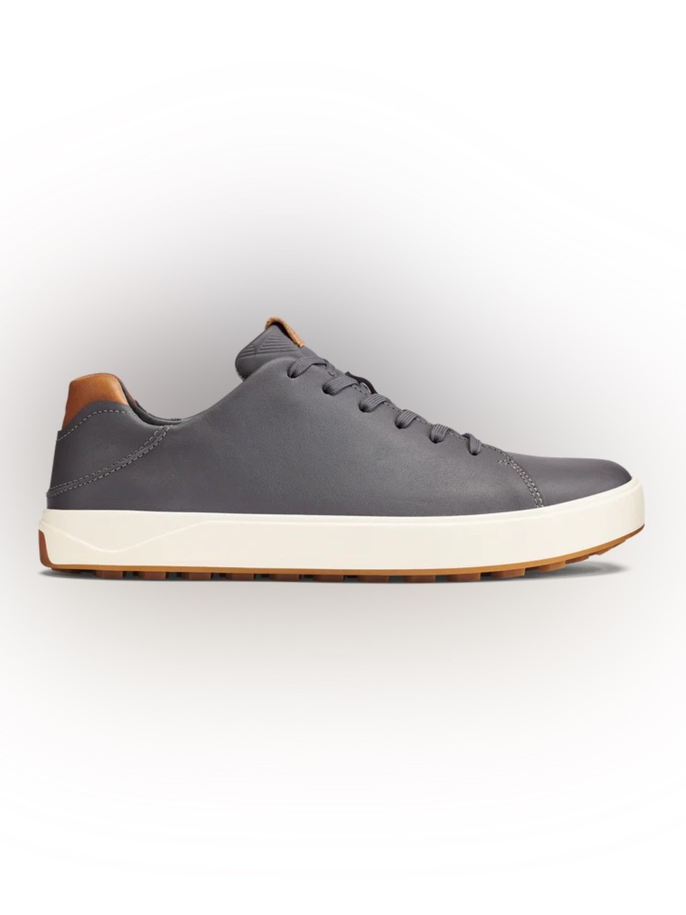 OluKai Gray Wai’alae Leather Waterproof Spikeless Golf Shoes Men’s 11 Eleven - Picture 4 of 11